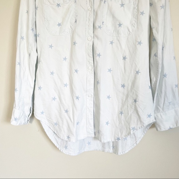 RAILS Carter Button Up White Wash Star Shirt XS - Picture 3 of 7